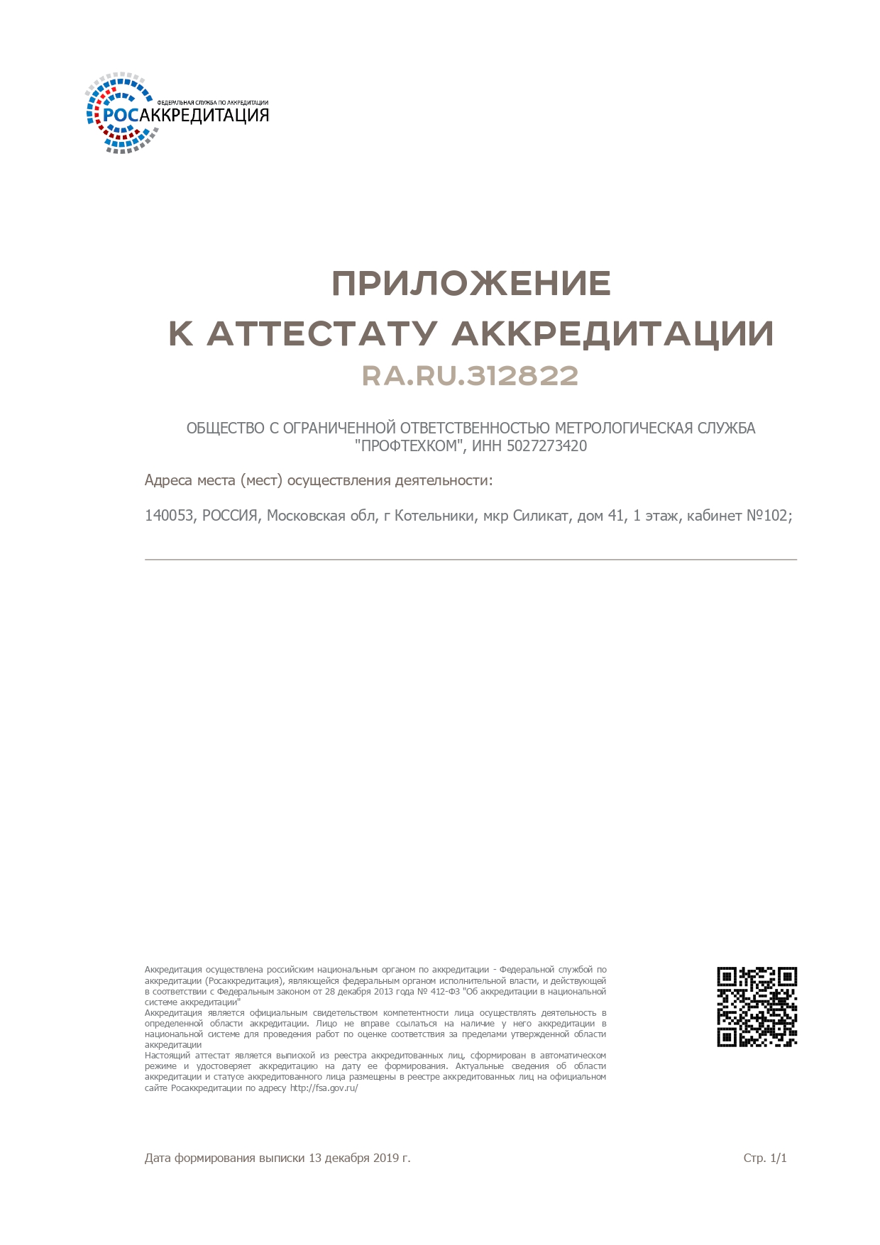 Сертификат на право поверки